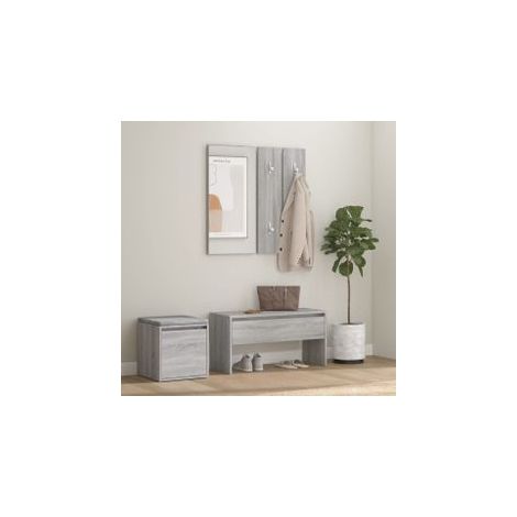 Ensemble de meubles de couloir Sonoma gris Bois d'ingénierie (1/5)