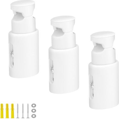 CCYKXA 3-Piece Towel Rail Radiator Fixing Kit, Radiator Mounting Bracket, for Straight or Curved Bathroom Radiators