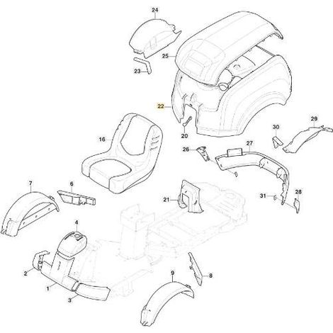 MOTORHAUBE PCH GRÜN RAL 6005 ORIGINAL STIGA - 337076808/0