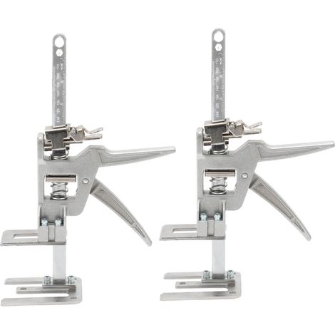 TolleTour Set da 2 sollevatori per mobili con scala graduata, regolazione fine 0-145 mm, portata fino a 150 kg (1/5)