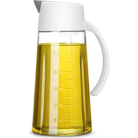 Distributeur d'huile - Non spécifié - 630ml - Couvercle automatique - Poignée antidérapante - Verre durable (1/4)