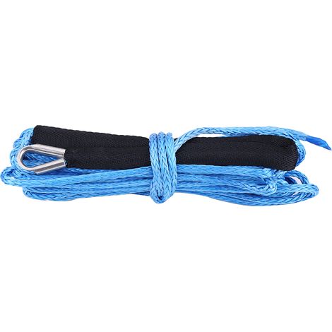 Cordage De Treuil Synthétique - 15 M × 6 Mm - Capacité De Charge 5500 Lbs - Pour Véhicules Tout Terrain Et Camions - Bleu (1/5)