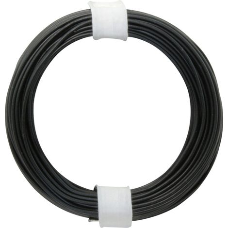 Donau Elektronik 105-1 Schaltdraht 1 x 0.20 mm² Schwarz 10 m
