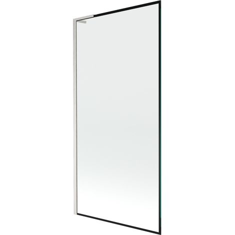 Mexen Next L pare-douche 1 volet 90 x 150 cm, motif noir, nickel brossé - 895-090-000-03-70-97 (1/5)