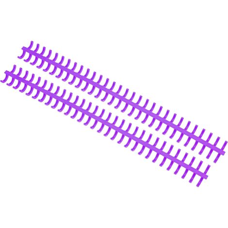 Vendus par paquets de 10, bandes de reliure à feuilles mobiles de 30 trous, diamètre de la reliure en plastique 10 mm, violet. (1/5)