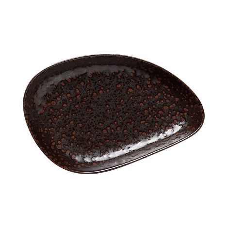 Assiette à dessert 14,5 x 9,5 cm metallic brown ROCKZZERO - Was Germany