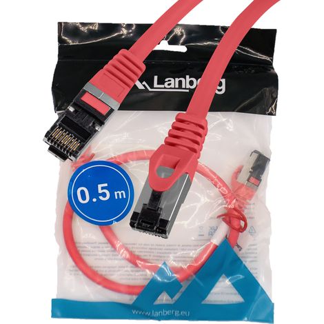 LAN-Internetkabel RJ45 Patchkabel Cat.8.1 SFTP rot 0,5 m (1/5)