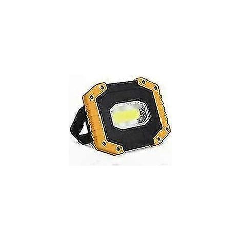 30-W-LED-Flutlicht, wiederaufladbare 2000-Lumen-Taschenlampe, tragbare Arbeitsleuchte mit 2 Batterien, 3 Modi, USB-Laterne für Camping und Outdoor-Aktivitäten (1/5)