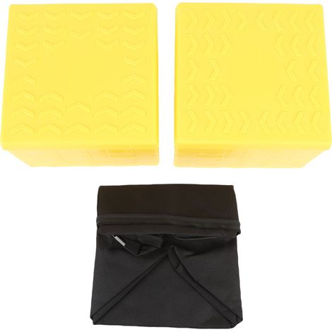 Blocs de nivellement de verrouillage pour RV, 12 pièces, tampons avec sac Portable, cric empilable robuste pour remorque de voyage, Camping-car. (1/4)