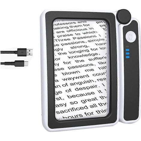 Loupe de lecture 4X avec lampe intégrée, loupe lumineuse à 10 LED, loupe pliable et portable pour seniors (1/5)