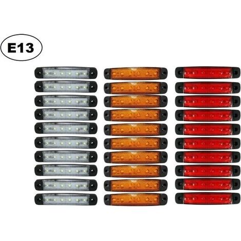 30 x 24V, 24 Volts SMD 6 LED FEUX DE GABARIT CAMION CARAVANE SHASSIS REMORQUES (1/4)
