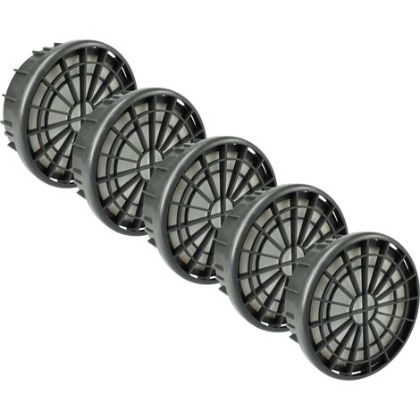 vhbw 5x Filtro reemplaza Nilfisk 107402902 para aspiradora - filtro Hepa negro blanco (1/4)