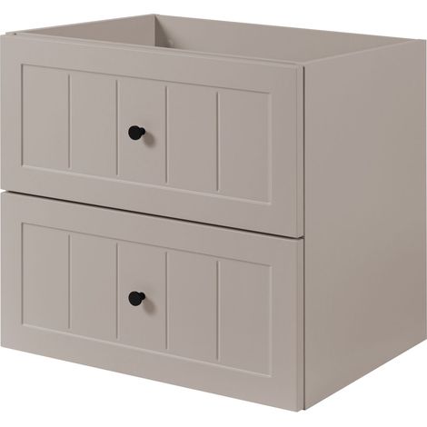 Meuble de salle de bain 140 cm (2 × 60 + 20), Couleur : Chêne Clair, 140 × 57 × 46 cm, sans plan de travail (1/4)
