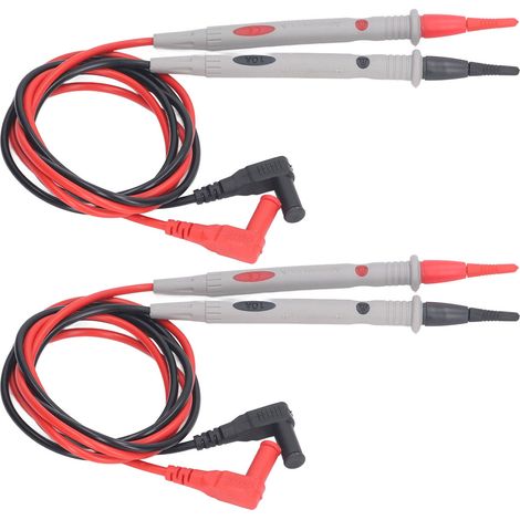Set mit 2 Paar Multimeter-Messleitungen, Silikon-Messspitzen, universellen 1000V 10A-Elektrokabeln, Messspitzen-Set (1/5)