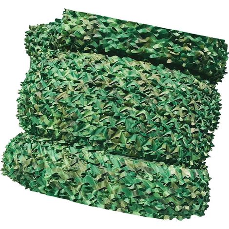 Ineasicer Filet de Camouflage forêt extérieur Chasse Camouflage forêt Paysage Militaire Filet de Camouflage décoration Protection Solaire,3X3M-Woodland (1/4)