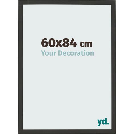 yd. - Cadre photo 60x84 - Noir Grain de Bois - MDF - Bologna (1/5)
