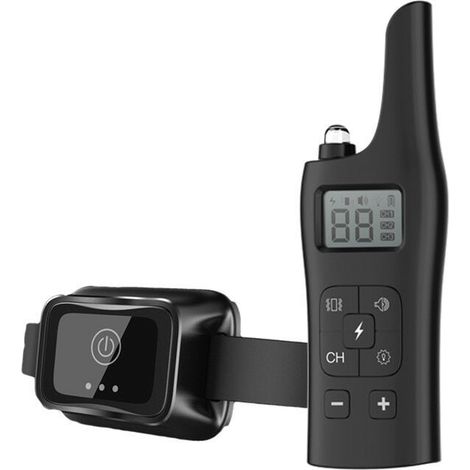 Collier Dressage de Chien avec Télécommande 800M, RGHS Collier D'aboiement pour Chien Rechargeable Étanche IP67 avec Vibration Et Son, pour Petit/Moyen/Grand (1/4)