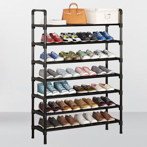 Einfaches, mehrstufiges Schuhregal, robuste und staubdichte Schuhaufbewahrung für Zuhause, ideal für den Eingangsbereich. Benutzerfreundliche Aufbewahrung. (1/5)