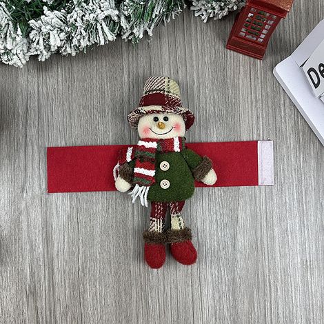 Attache-rideau de Noël décoratif, accessoire fenêtre avec motif bonhomme de neige et renne, décoration festive pour maison, salon, hôtel, vitrine, magasin et fête (1/5)