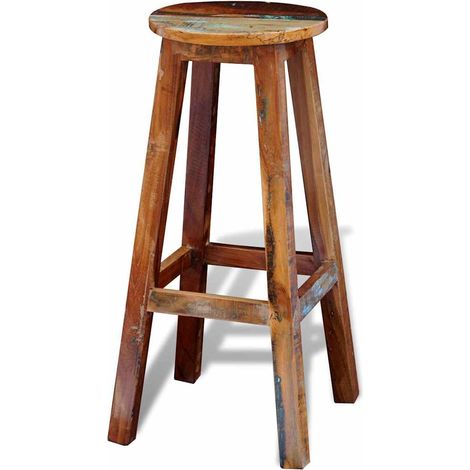 vidaXL Tabouret de bar Bois de récupération massif (1/5)