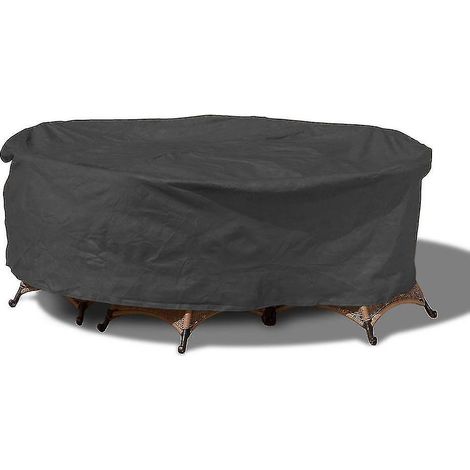 Housse de protection ronde noire pour meubles de jardin, table, canapé, imperméable, ensemble de protection pour jardin (1/5)
