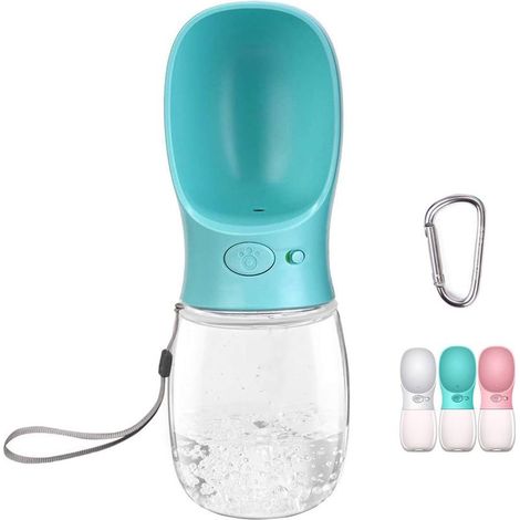 Tragbare Hunde-Trinkflasche, 350 ml, lebensmittelecht, antibakteriell, für Hunde und Katzen, Trinkwasser für unterwegs (1/4)