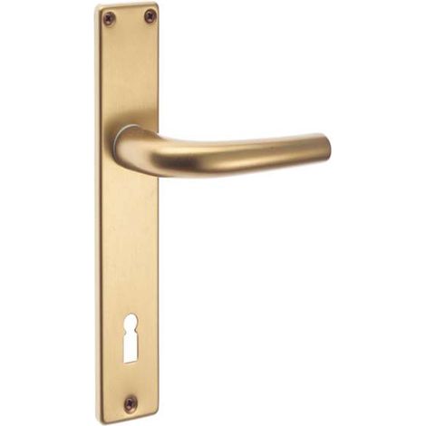 Maniglia con placca in alluminio - Bronzo - 90 mm