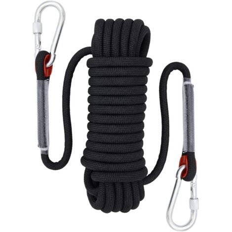 Corde escalade 12 mm – Polyester renforcé – Longueur 30 m – Résistance 33 KN pour alpinisme et escalade
