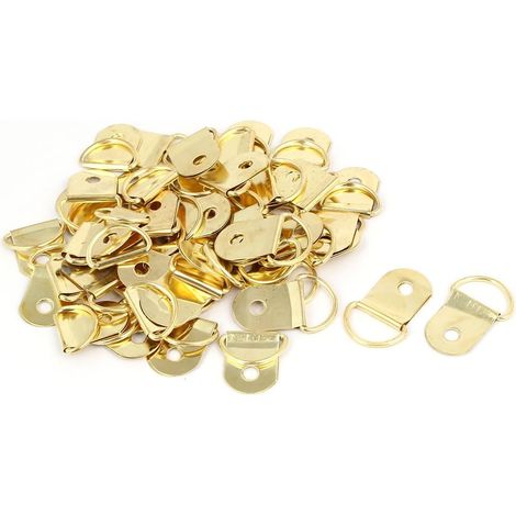 50pcs Badezimmer-Zubehör 32mmx20mm Une moitié de la taille pour l'anneau en D Image Eisenrahmen (1/3)