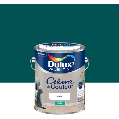 Peinture Crème De Couleur Satin Emeraude 5L - Dulux Valentine