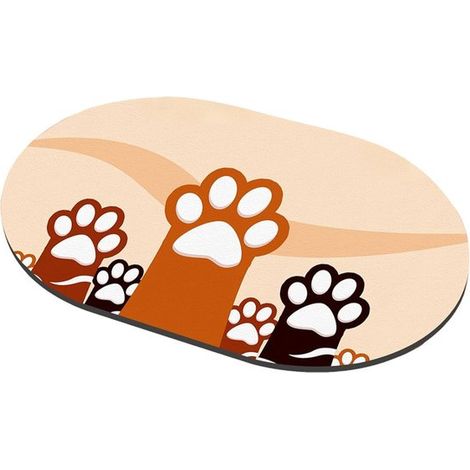 Futternapf-Unterlage für Hunde – Hoch saugfähig – 40 x 60 cm – Rutschfest – Leicht zu reinigen – Orange (1/5)