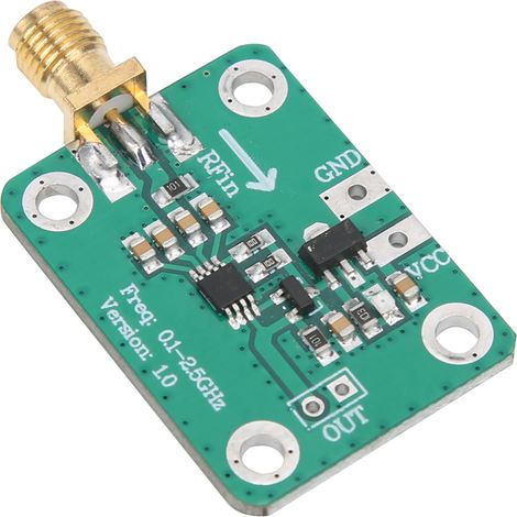 Détecteur logarithmique 0.1-2.5GHz, module mesure de puissance RF, haute précision, capteur fréquence radio, testeur de signal sans fil (1/5)