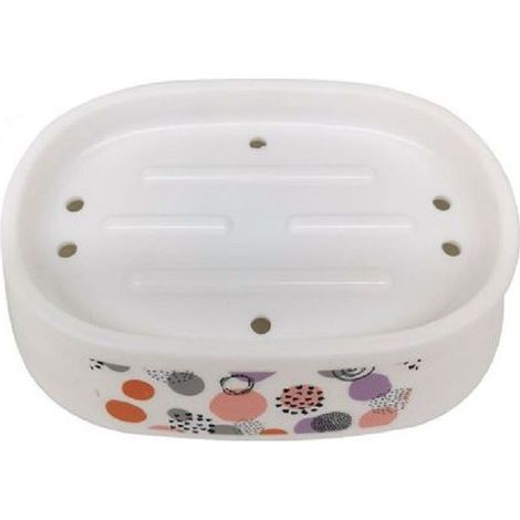 TRADE SHOP - Piattino Porta Sapone Saponetta Accessorio Arredo Bagno Con Sfere Astratte 87084 - (1/2)
