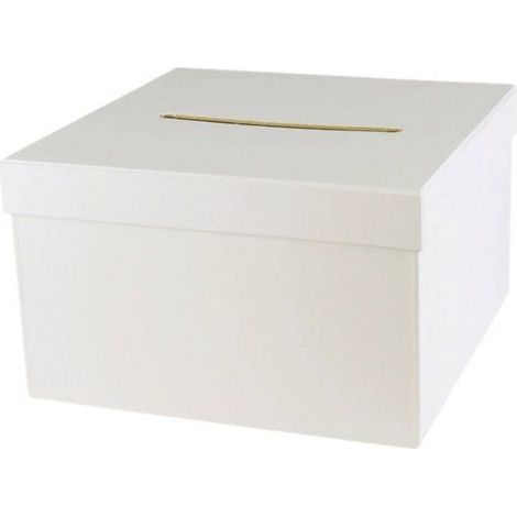 MégaCréa DIY - Urne carrée en carton pour cagnotte cadeau 24,5 cm