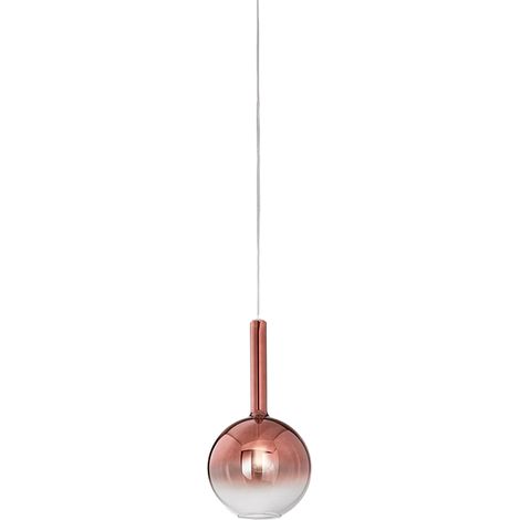 Suspension En Verre Borosilicate Cuivre Miroir 1X40W E27, Design Moderne Avec Câble Réglable, Idéal Pour L'Éclairage Intérieur - Marque Perenz (1/3)