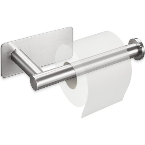 Portarotolo da parete in acciaio inox 304, grigio  Non richiede foratura, autoadesivo, taglia unica (1/5)