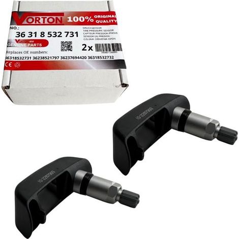 2x Sensori TPMS RDC per moto BMW – valvole in alluminio programmate – compatibili K (R1200, K1600, F700/F800, F650)