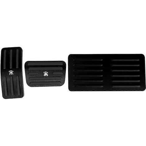 Pédales de frein et d'accélérateur antidérapantes en aluminium pour BYD Song, couvercle de transmission automatique, kit noir (Noir)