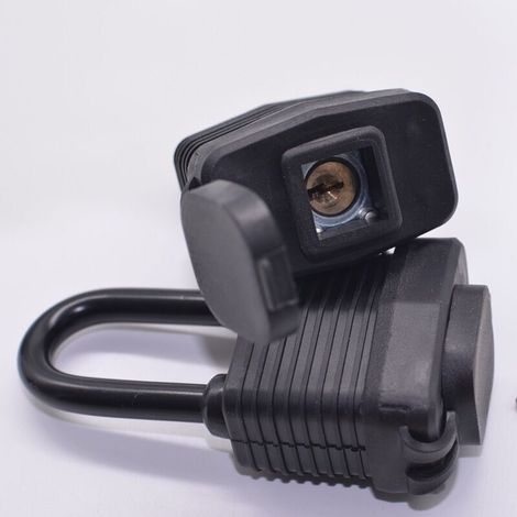 Cadenas étanche à clé – Corps en acier laminé 1-9/16" – Manille en acier trempé – Lot de 2 avec 24 clés identiques (1/5)
