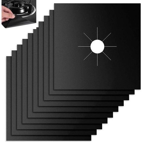 10 Pieces Gas Hob Protector Reusable Gas Hob Covers Anti Heat Gas Stove Mats Antifouling Clean Gas Stove Protector Cover (1/5)