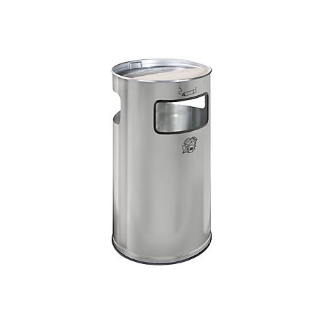 VAR  Kombi Asher rotondo in acciaio inox con inserto  ceneri un