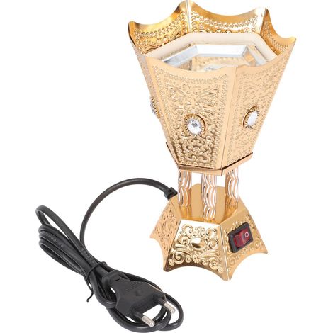 Brûleur D’Parfum Électrique en Métal 220 V, Style Oriental Or (1/5)