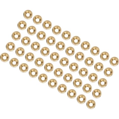 50 pièces M3 M6 CNC cuivre pur vis à tête fraisée rondelle joint à tête plate fournitures industrielles(M6) (1/5)