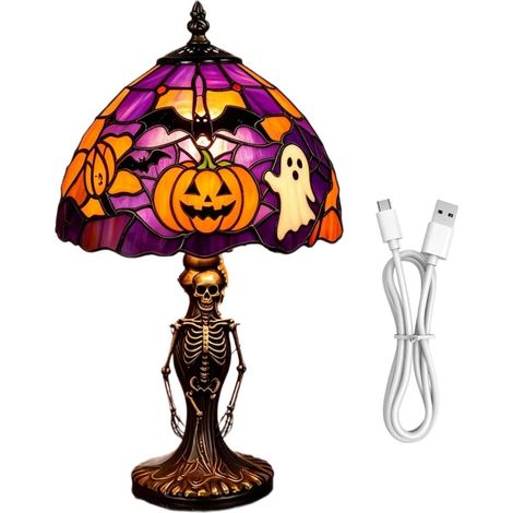 Lampe d'Halloween Décoration de fantôme en résine à LED (1/5)