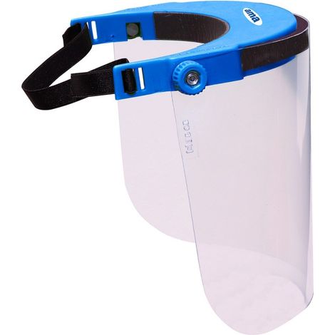 Visière de protection réglable en polycarbonate transparent. Par 10 (1/5)