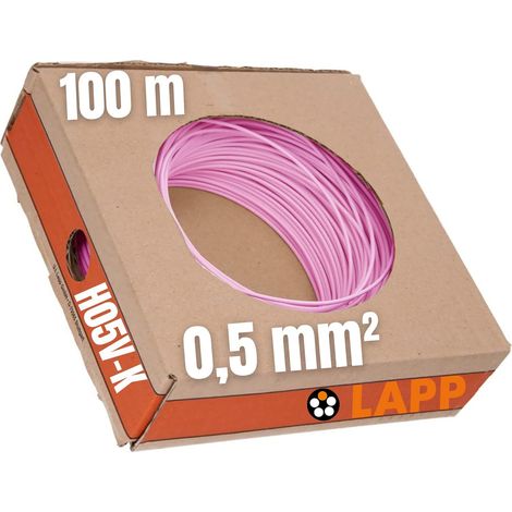 LAPP 4510081 Litze H05V-K 1 x 0.50 mm² Rosa 100 m