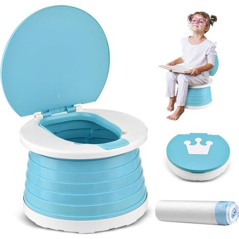 transportable Baby Toilet Potty with 15 Seat Bags (Blue) investissement (1/5)