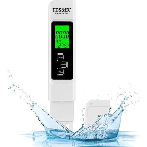 Wasserqualitätstester, 4-in-1 pH-Meter und TDS&EC-Temperaturmesser, pH-Meter mit LCD-Bildschirm, hohe Präzision, Auflösung 0,01, für Trinkwasser, Schwimmbäder, Aquarien