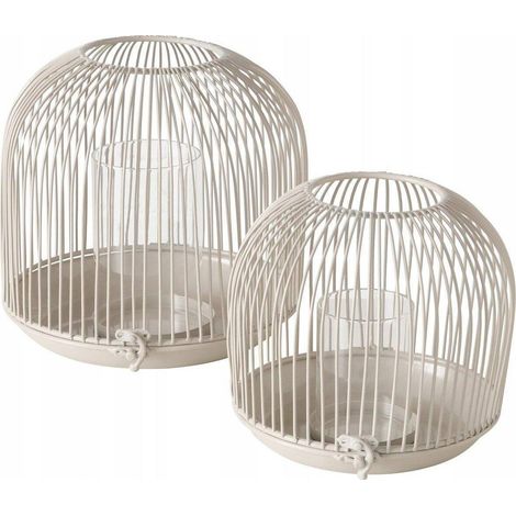 Boltze Justine set 2 lanterne eleganti beige