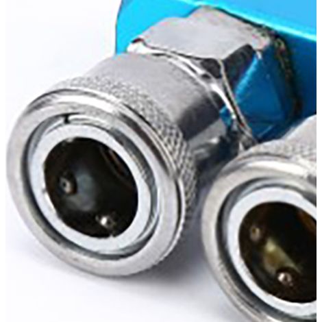 Connecteur rapide type C SMV rond double voie SMY rond triple voie pour compresseur d'air, raccord de tuyau droit double et triple, fixation directe, 2 pièces, usage industriel, noir, robuste, étanche (1/5)